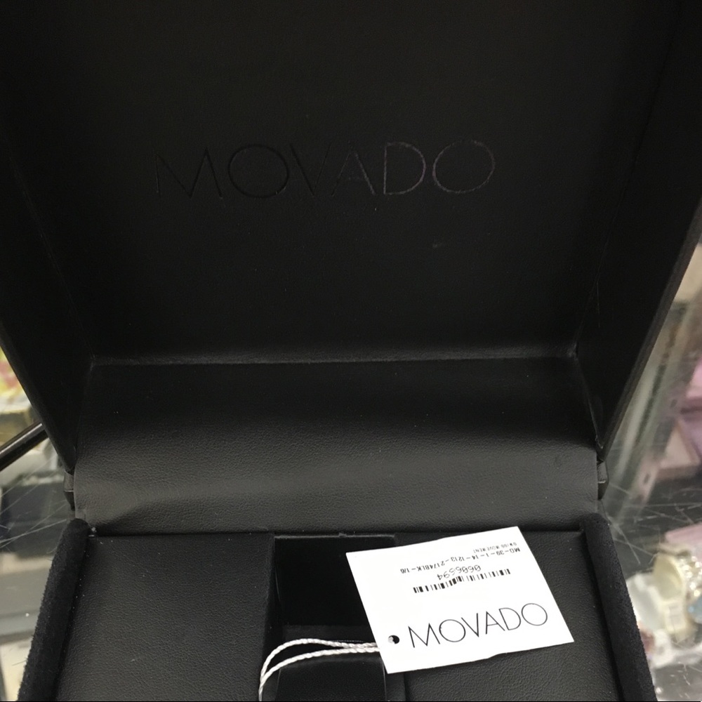 { Movado } Sapphire Mirror Leather Watch - Picture 6 of 6